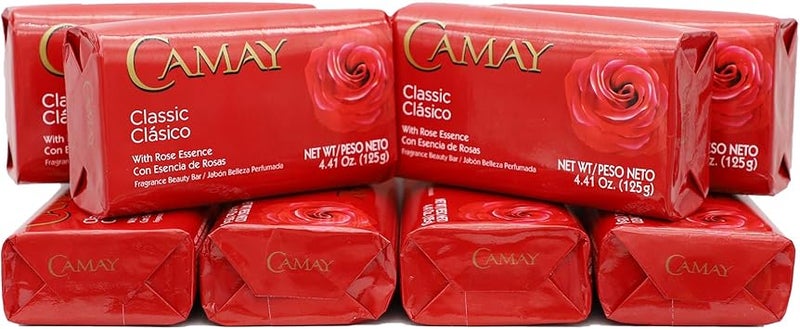 Camay Classic Bar Soap, Rose Essence, 8-Pack of 4.41 Oz Each Soap, 8 Bar Soaps. - Image 2